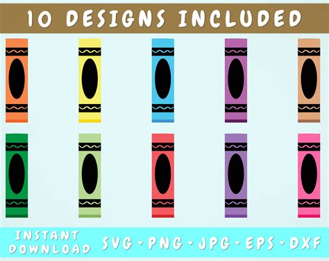 Download Free 10 Crayon Pen Wraps, Glitter Pen Wrap SVG Bundle Commercial Use